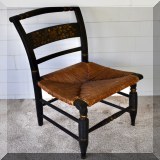 F69. Hitchcock rush seat chair. 33”h x 17”w x 15”d - $100 